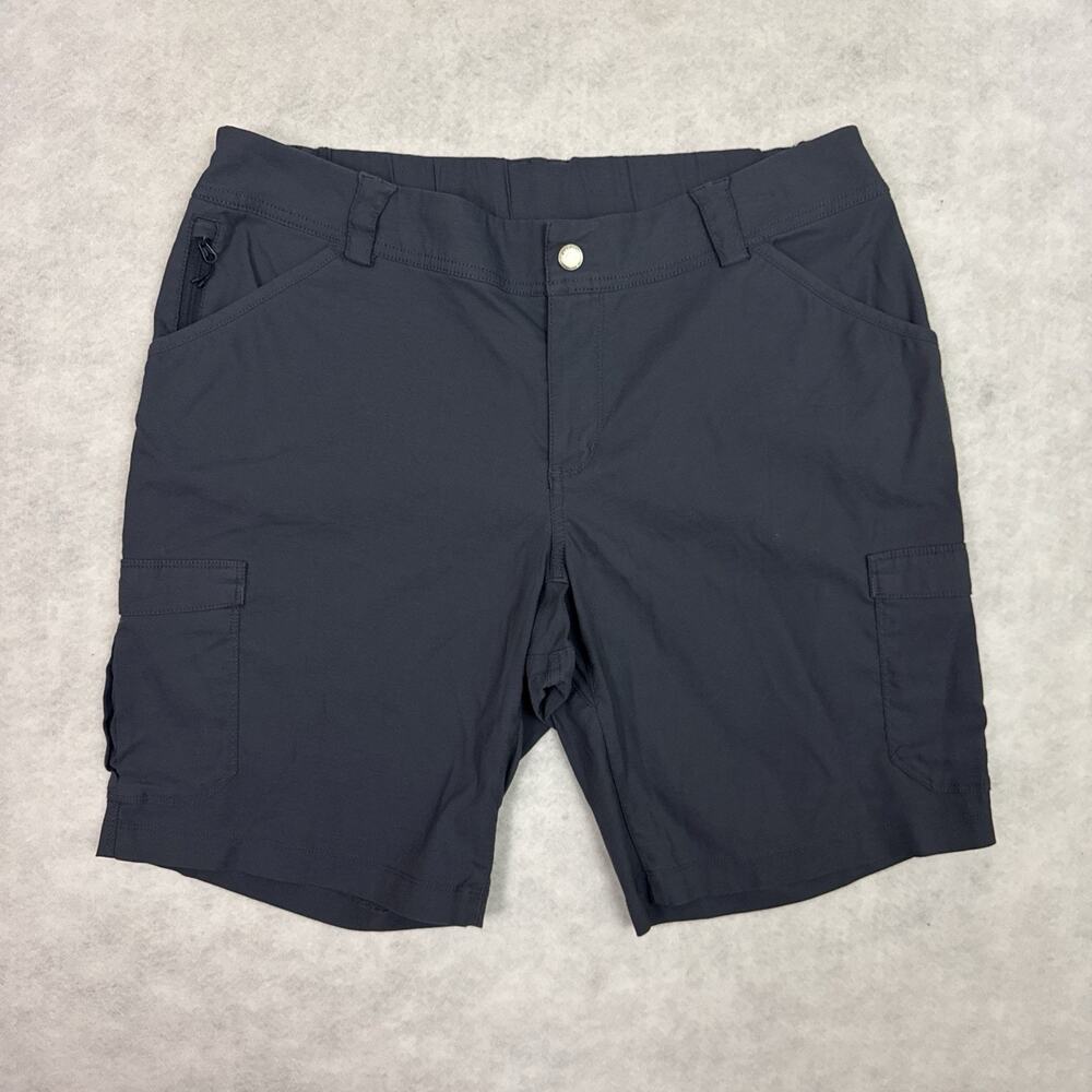 Duluth Trading Shorts Womens 14 Gray Dry On The Fly Cargo Hiking Stretch